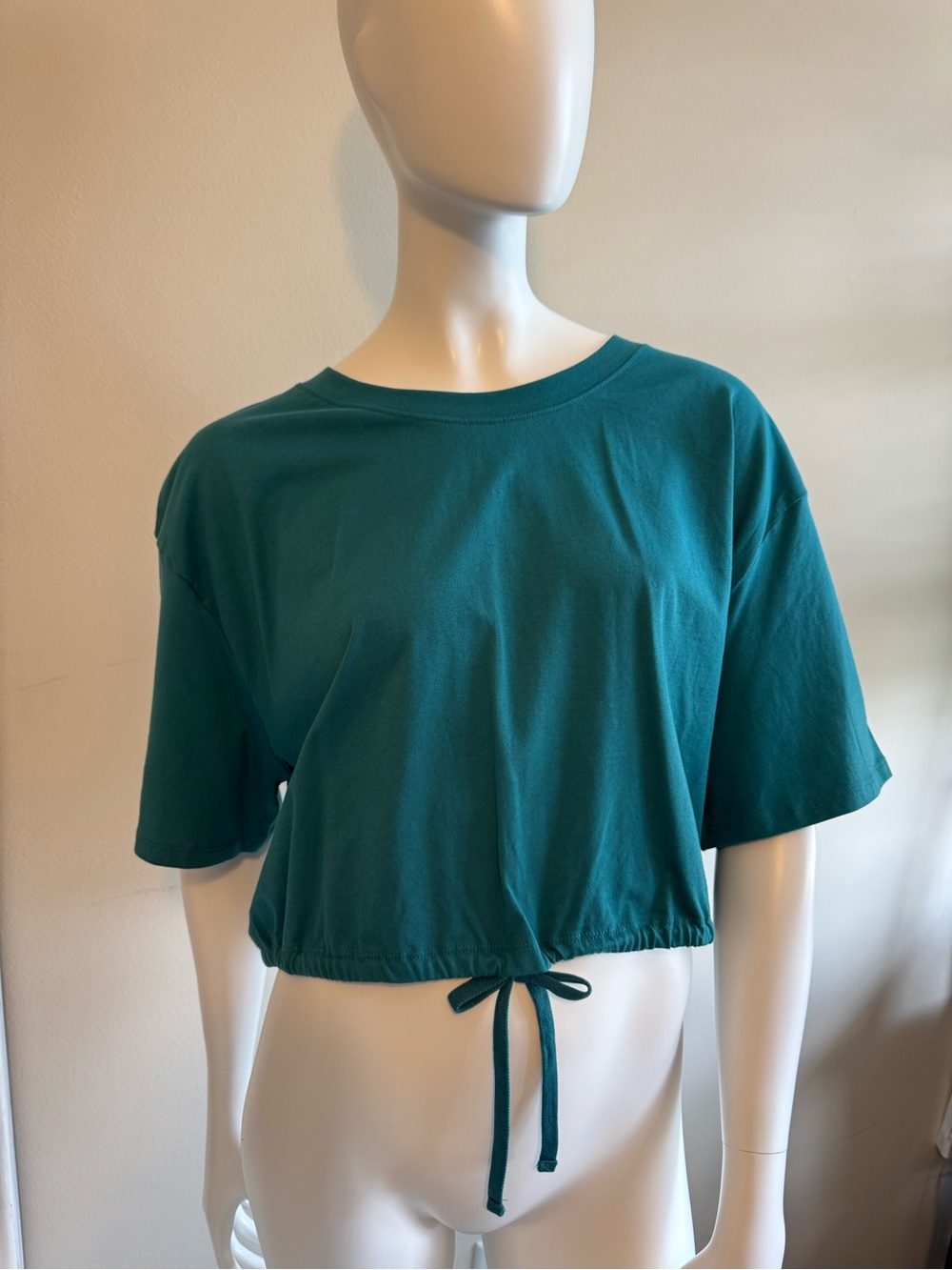 DSG Teal Drawstring Crop Tee - Women